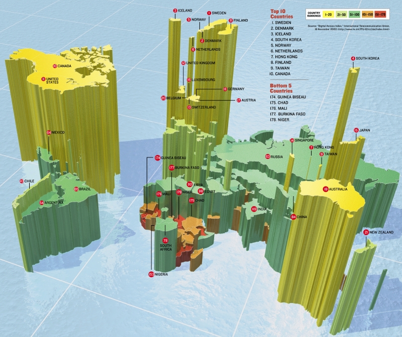 a map of the digital divide